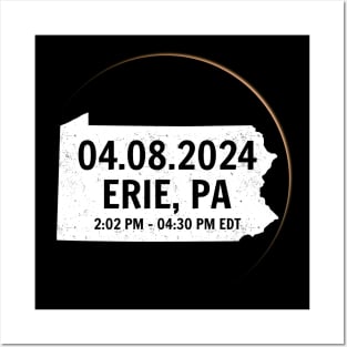 Pennsylvania Eria PA USA Total Solar Eclipse 2024 - Pennsylvania Posters and Art